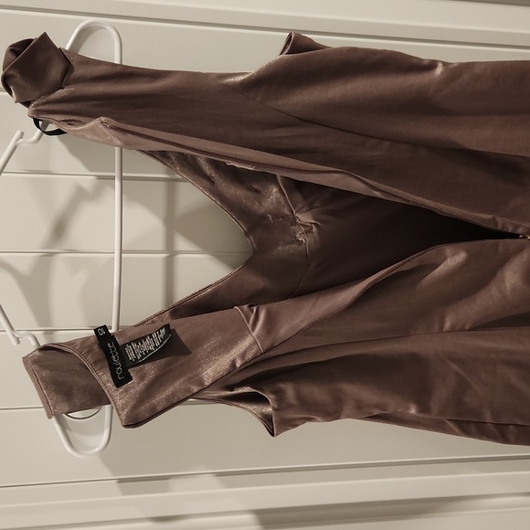 Roulette Tan Shimmer Party Dress - Picture 12 of 16